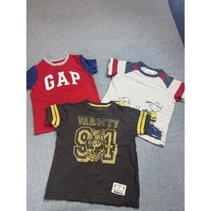 Lot  Y2K Oshkosh Gap Hanna Anderson Peanuts Boys Shirts 5T  Tshirt 100% Cotton